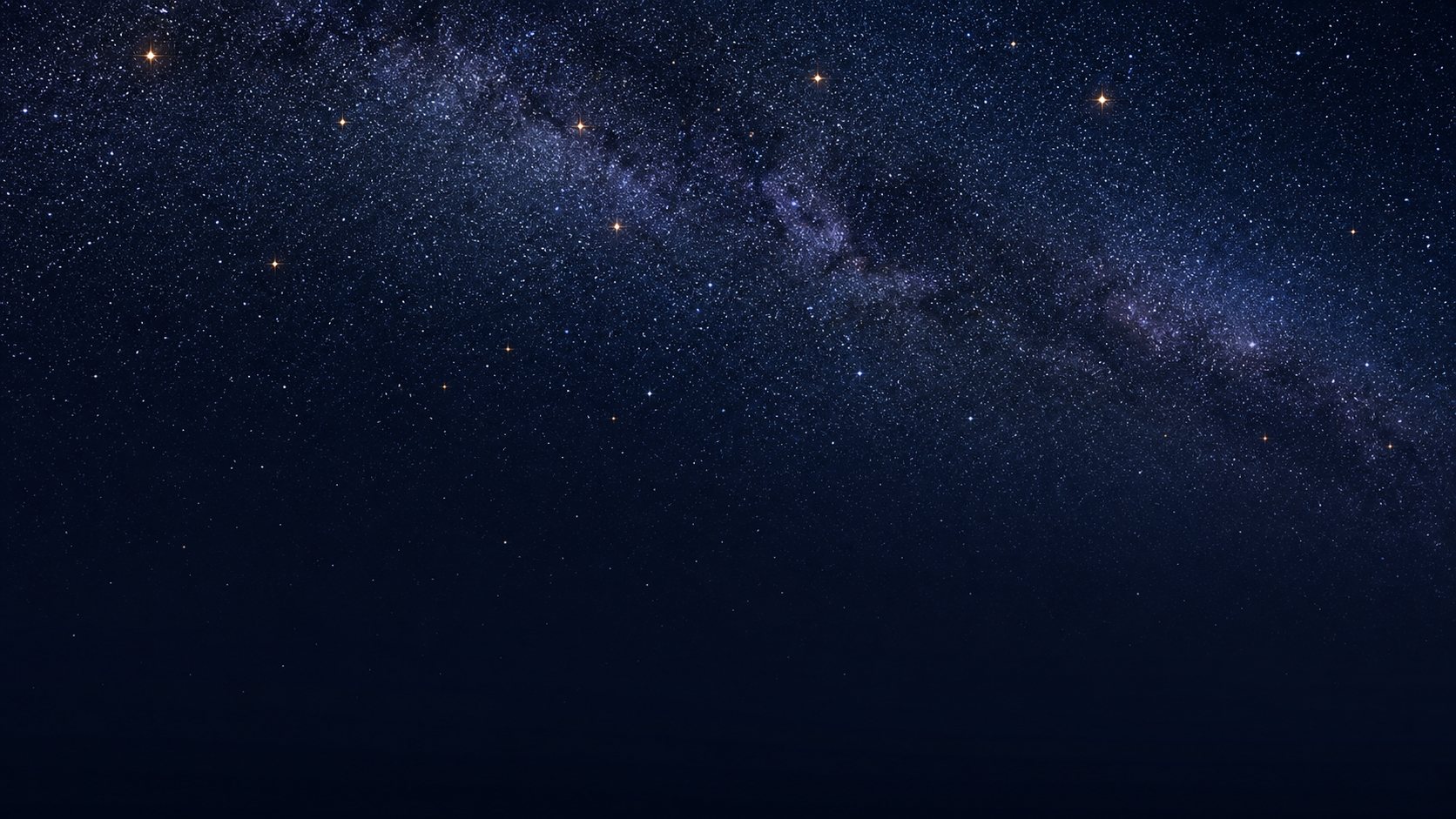 紺色の夜空と星々